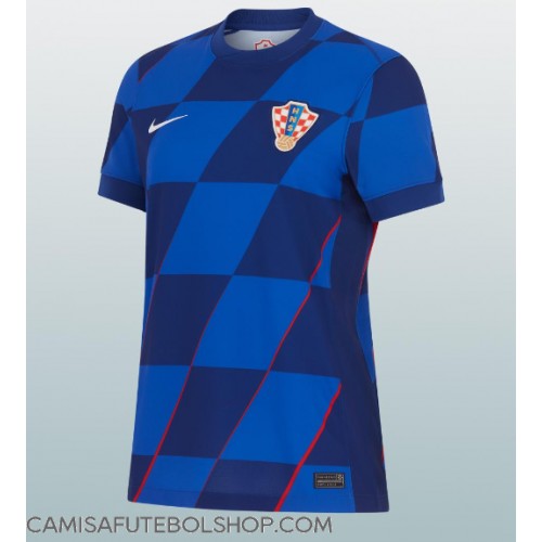 Camisa de time de futebol Croácia Replicas 2º Equipamento Feminina Europeu 2024 Manga Curta